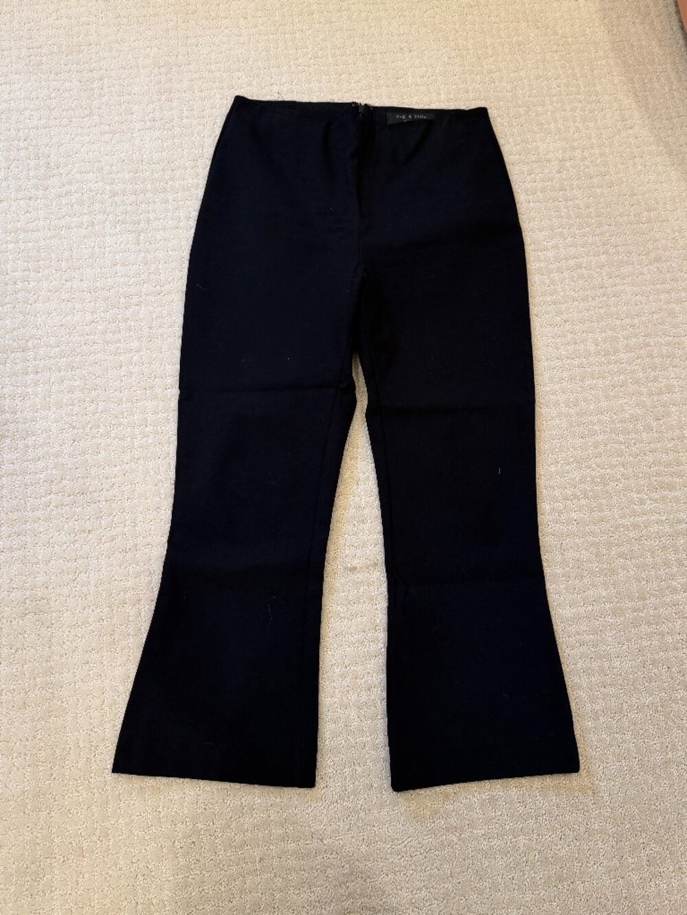 Rag & Bone black flare pants with a sleek, minimalist silhouette